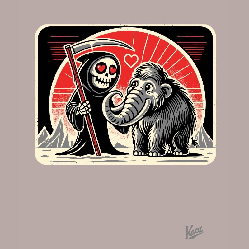 Grim Reaper with a love for cute mammoth