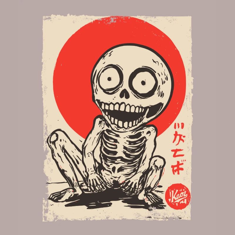 Funny Japanese Edo Era Skeleton