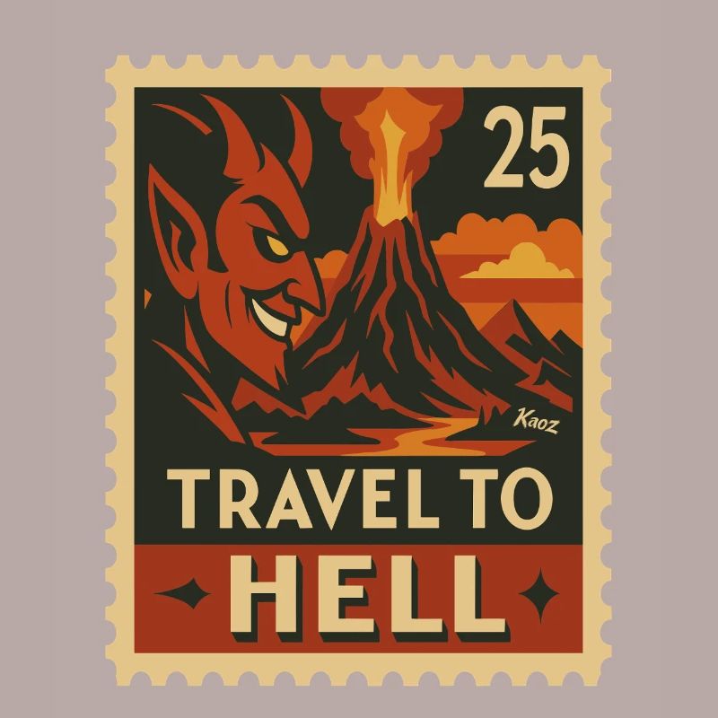 Devilish Journey to Hell as a stamp