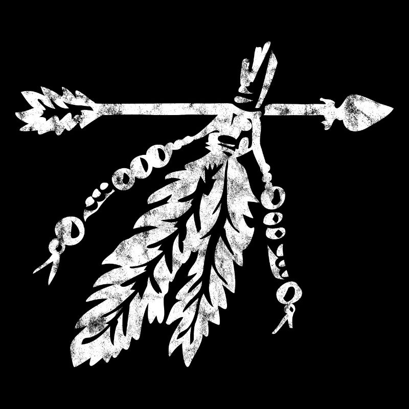 Pfeil mit Federn, Indianer Symbol, Schutz & Stärke