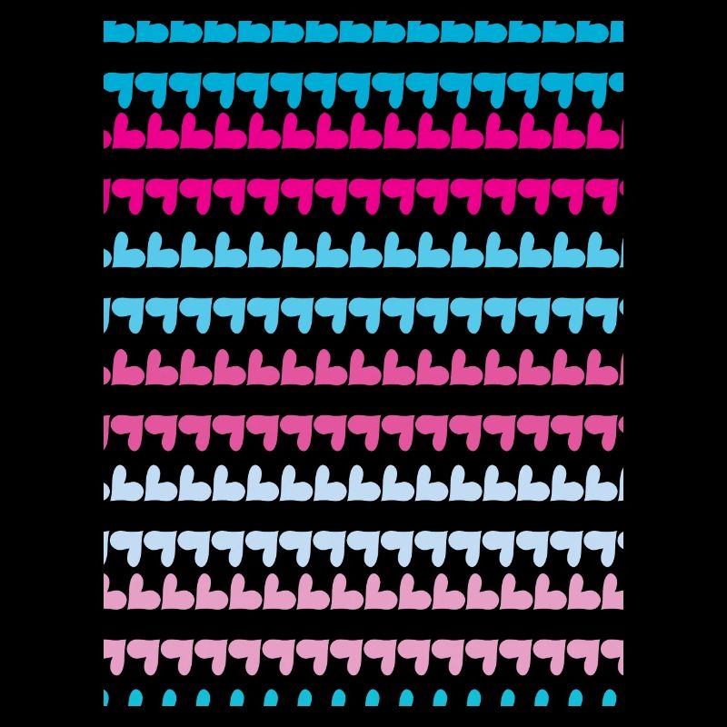 PINK BLUE HEARTS PATTERN