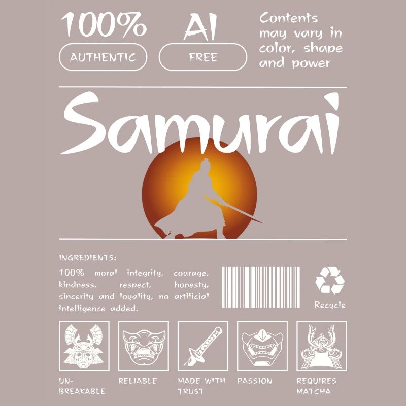 Samouraï devant le coucher du soleil
