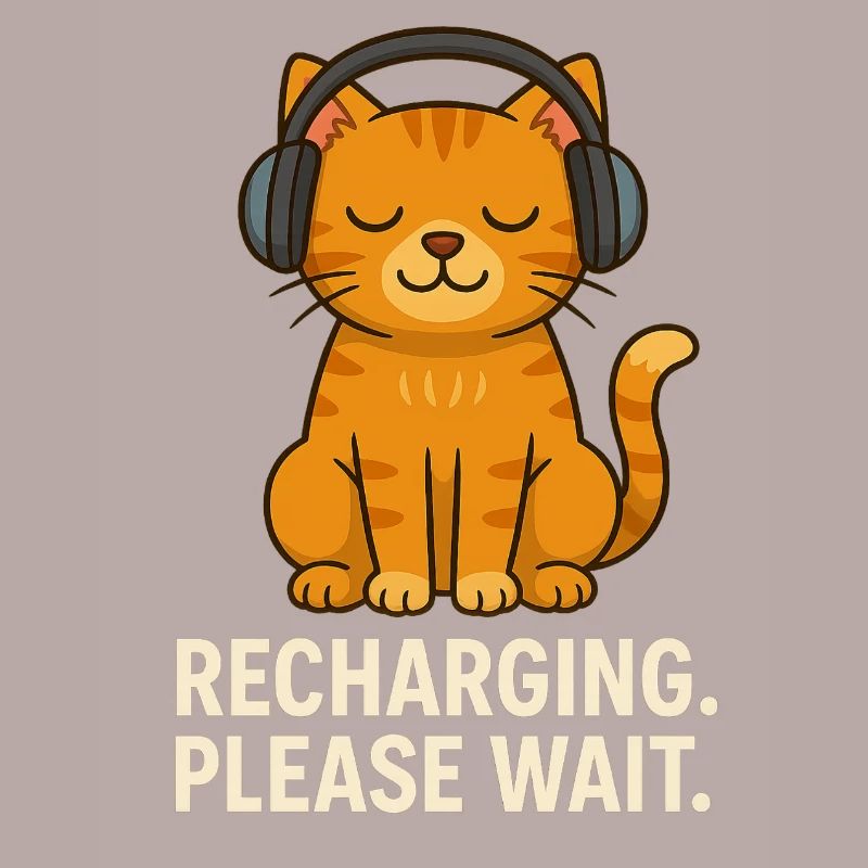 Cat Saying – Recharging Please Wait
