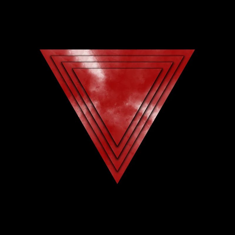 Abstrakte Pyramide in Rot