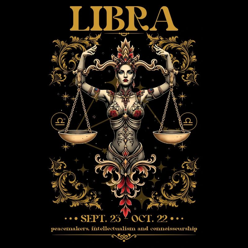Libra Zodiac Sign - Balanced and Harmonious Design