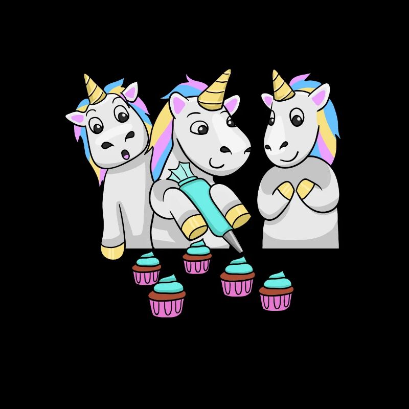 Baker Unicorn Cupcake Baking Dessert Master