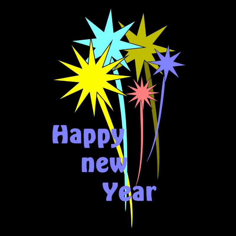 Feierlicher Neujahrs-Feuerwerk mit Text