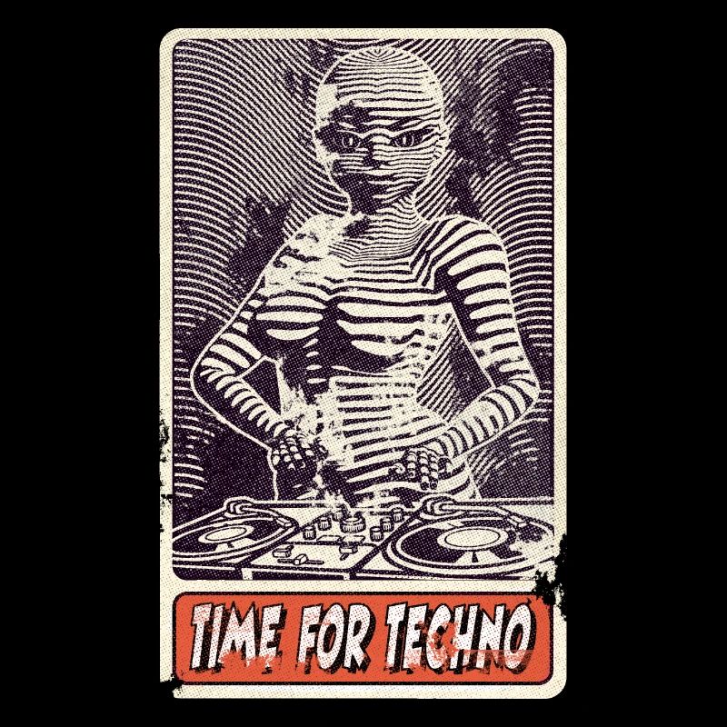 Revolution Techno Music, Comic DJ with Mixing Console!