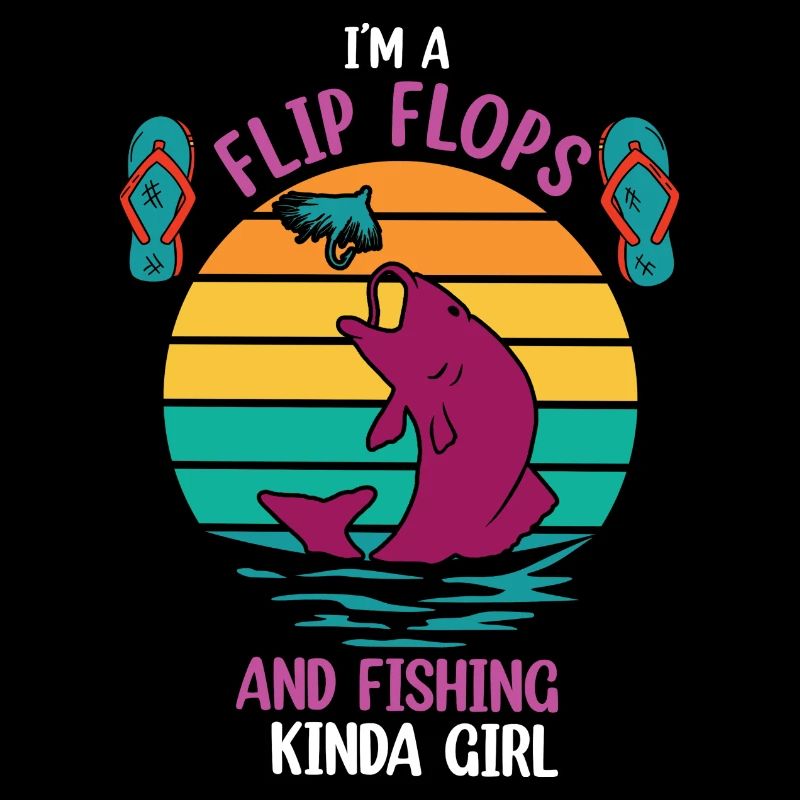 Ich bin ein Flip Flop und Fischer Mädchen