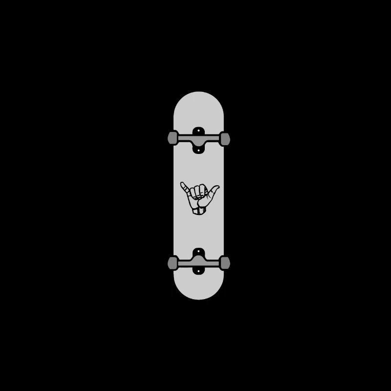 Skateboard Shaka Tshirt & Geschenk