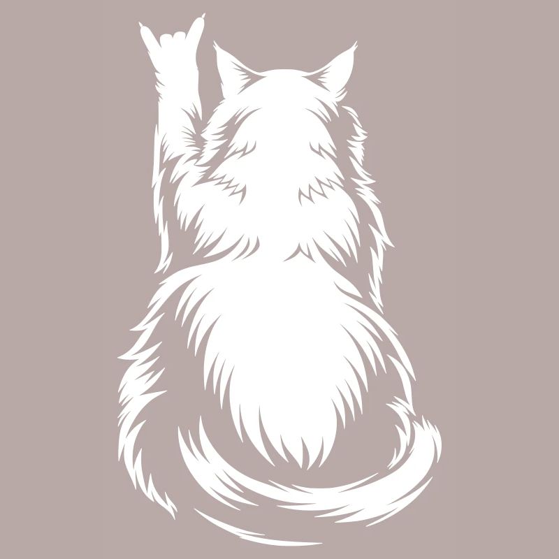 Rock Cat Back View – Devil Horns