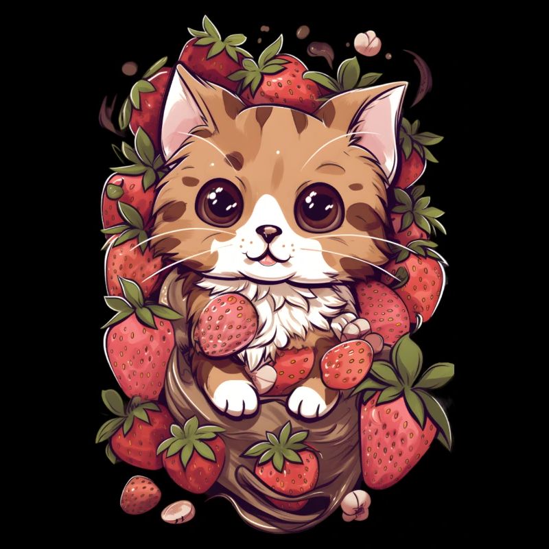 Ragamuffin Katze Erdbeere Geschenk