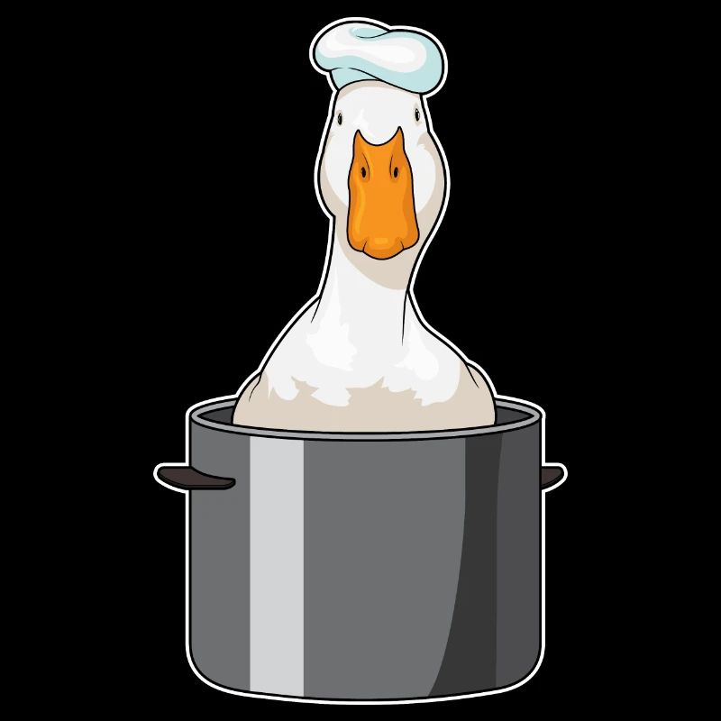 Cuisinier canard Cuit Cuisson de la marmite