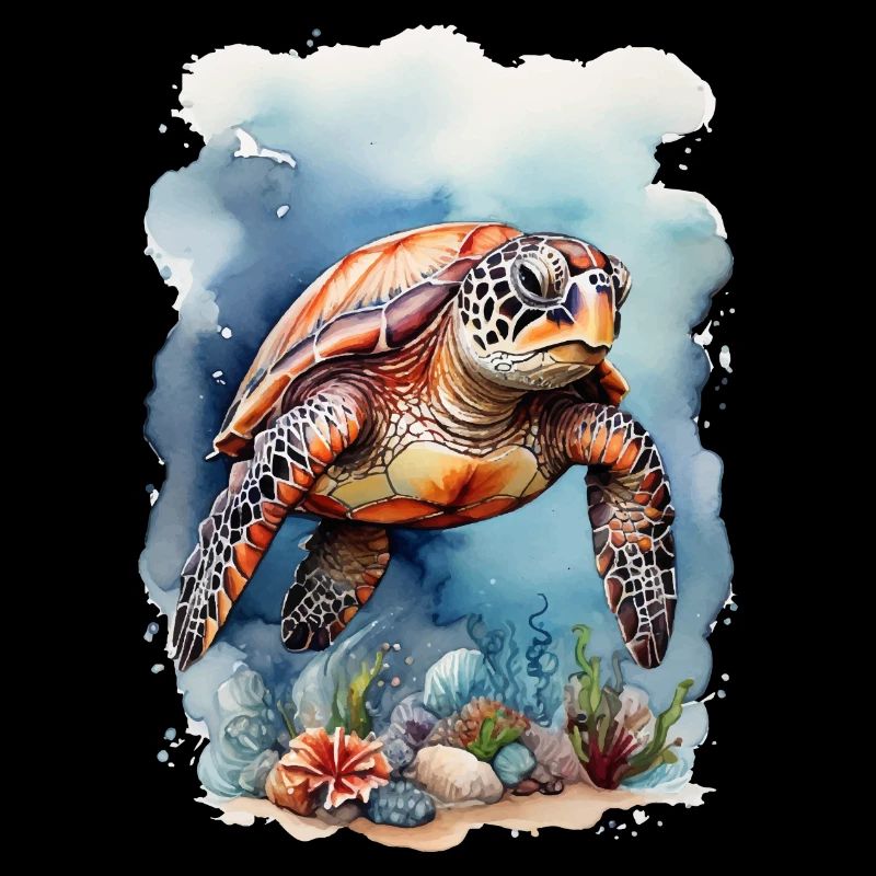 Sea's turtle under water