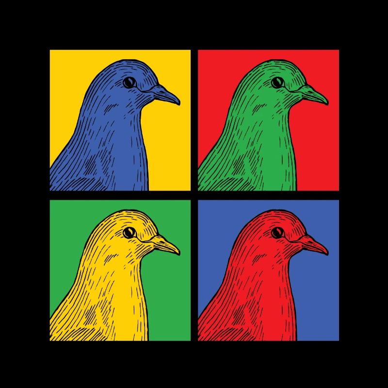 Tauben Pop Art Vogel Tier Frieden Geschenk Peace