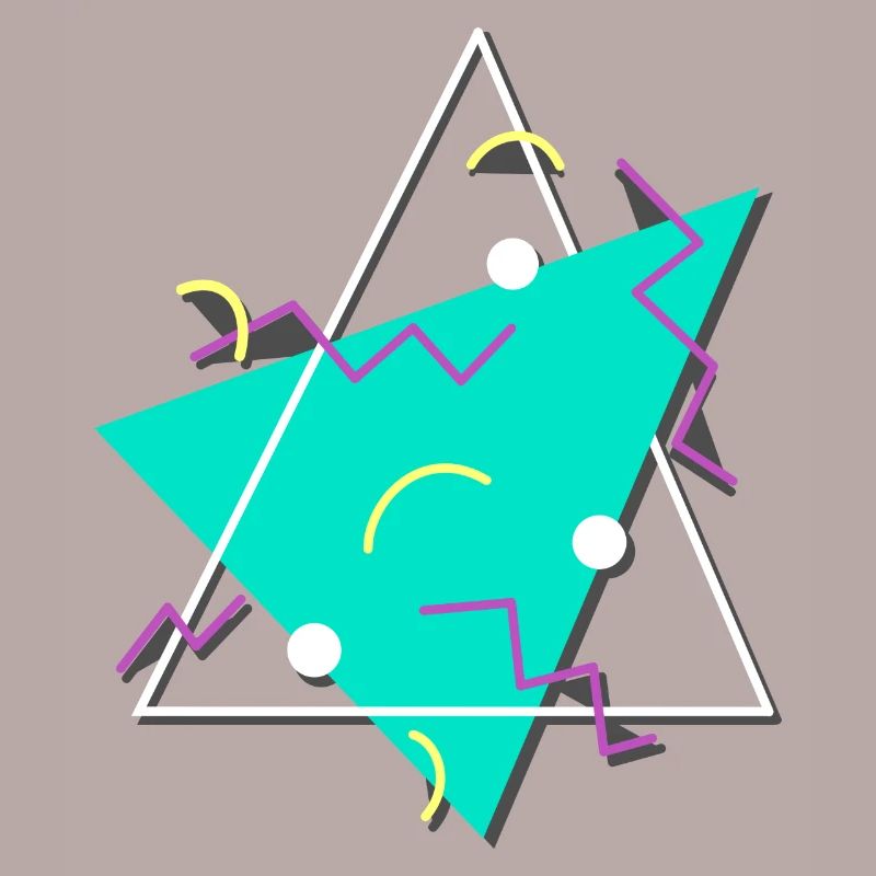 Typical 80s pattern triangles shapes