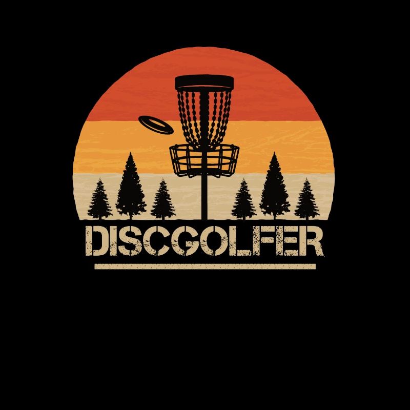 Discgolfer Discgolf Basket Retro Disc Golf