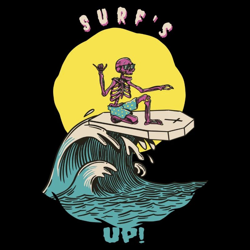 Surf's Up! Funny Retro Surfer
