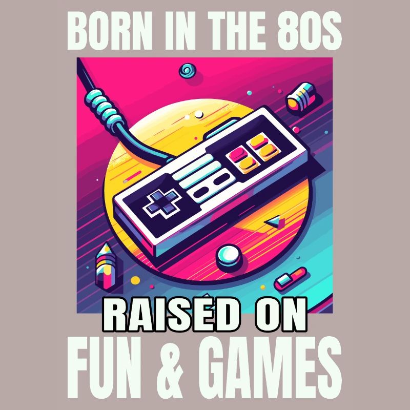 Retro '80s Video Game Controller Art: A Nostalgic