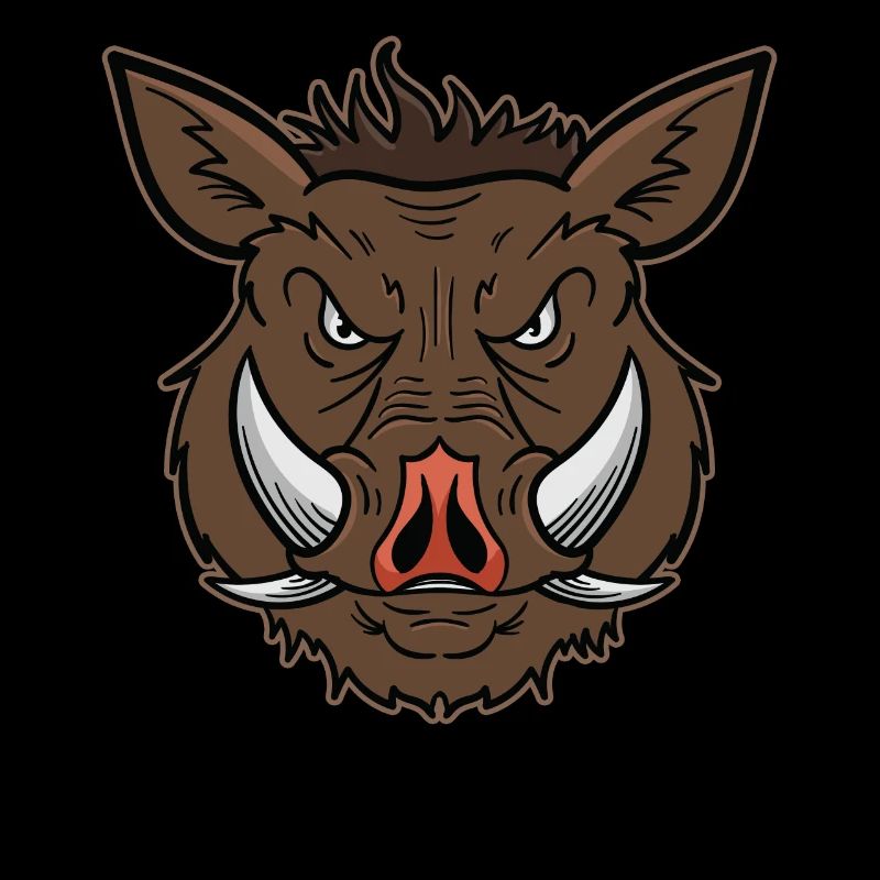 Warthog Face Graphic Comic Cool Gift