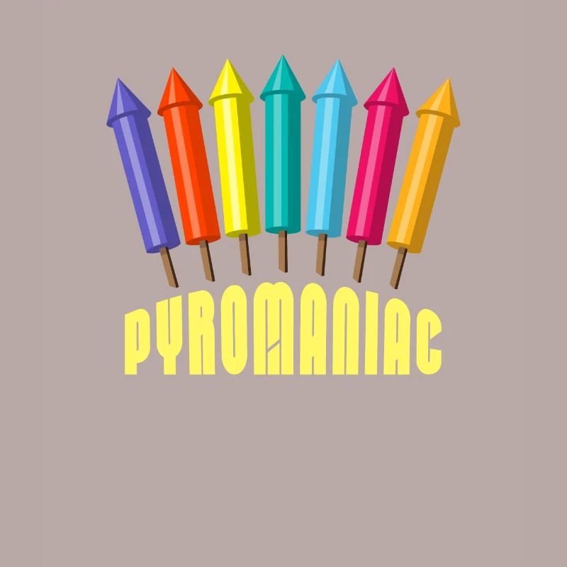 Pyromaniac missile firework pyrotechnician humor