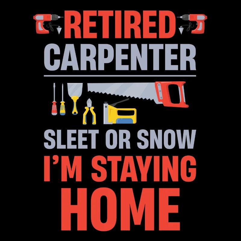 Rentner Im Ruhestand Zimmermann Schneeregen Oder