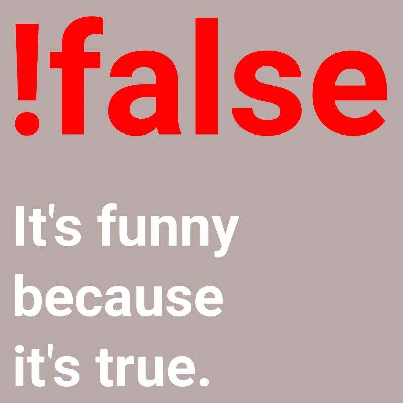 Funny because it's true - joke for programmers
