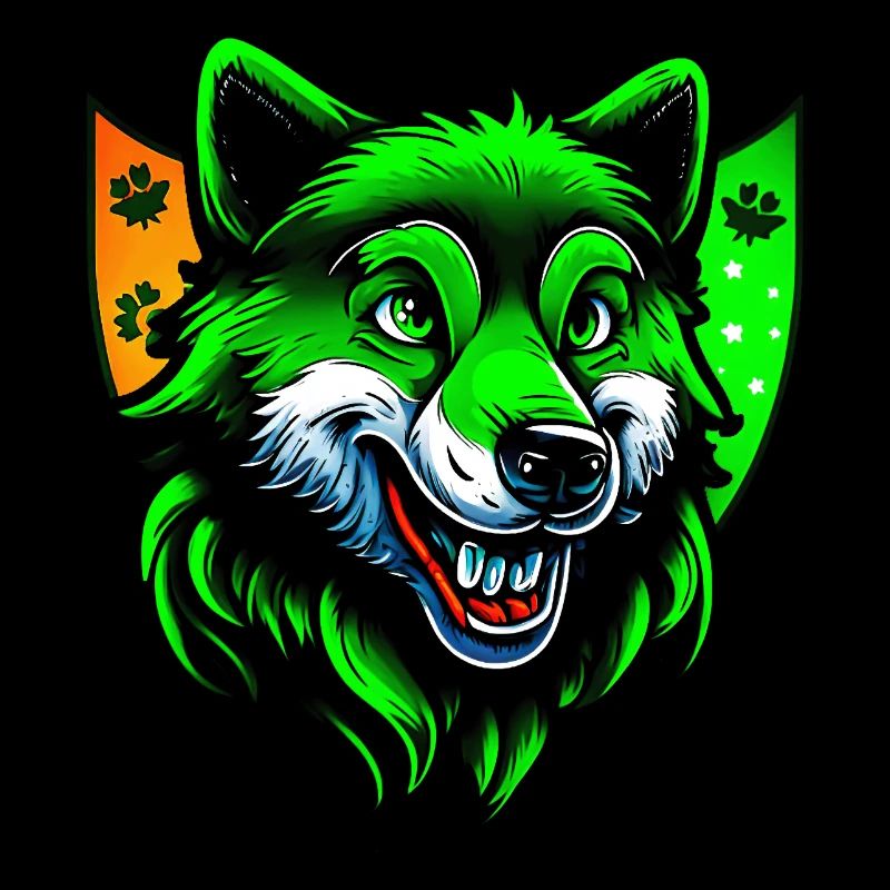 Loup de la Saint-Patrick aux couleurs irlandaises