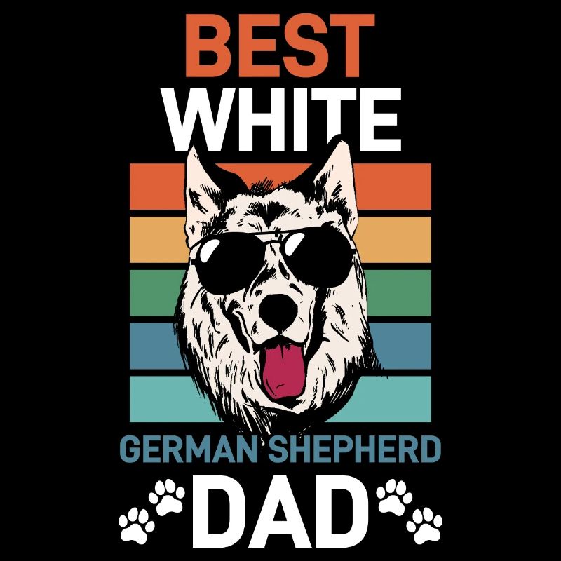 White German Shepherd Papa GSD