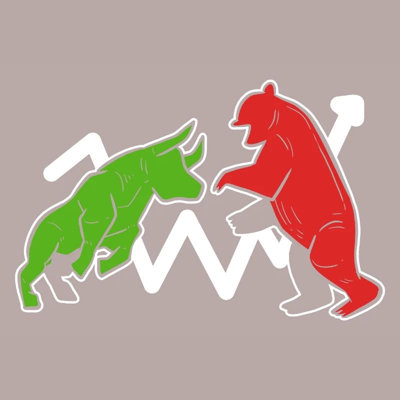 Stier und Bär Spieler oder Bettor Gift