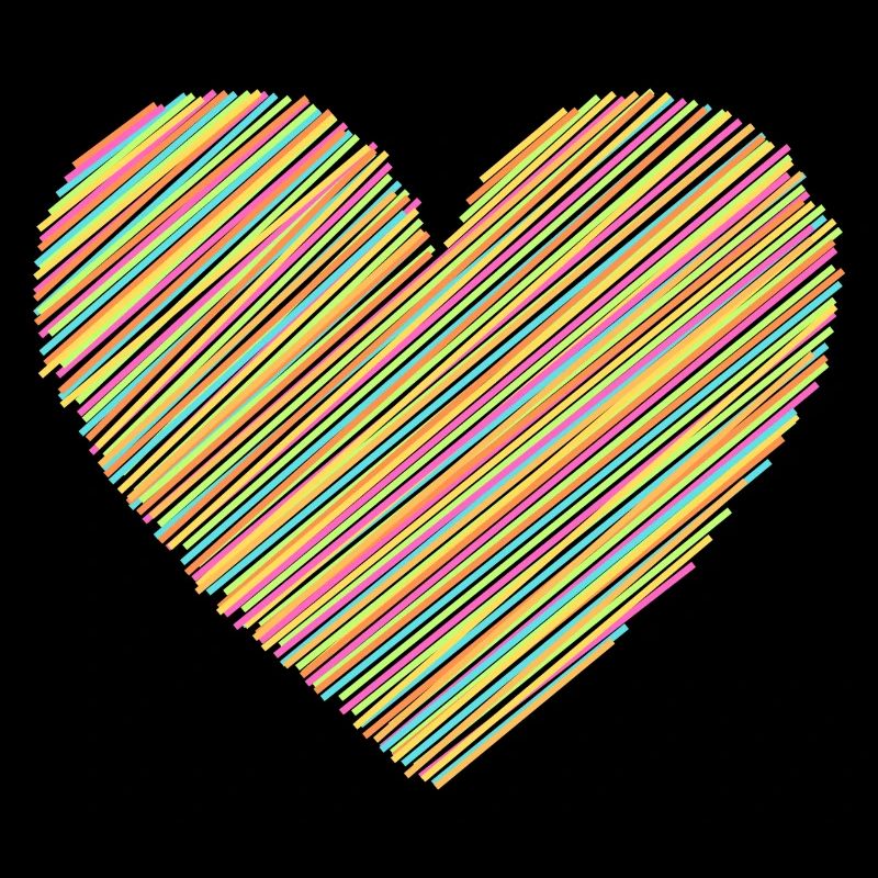 Coeur coloré