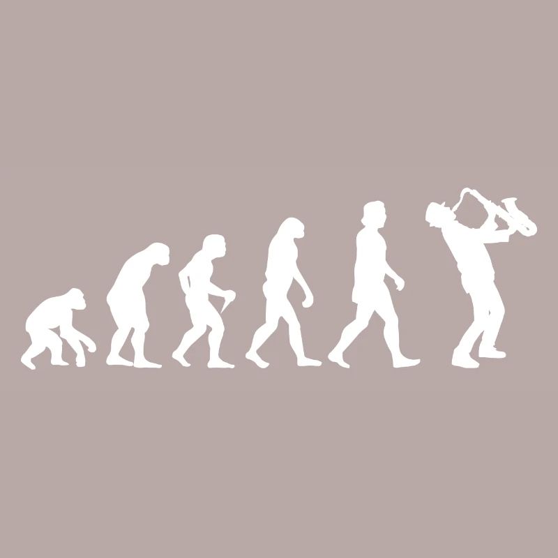 Evolution saxophone musician saxophone gift idea
