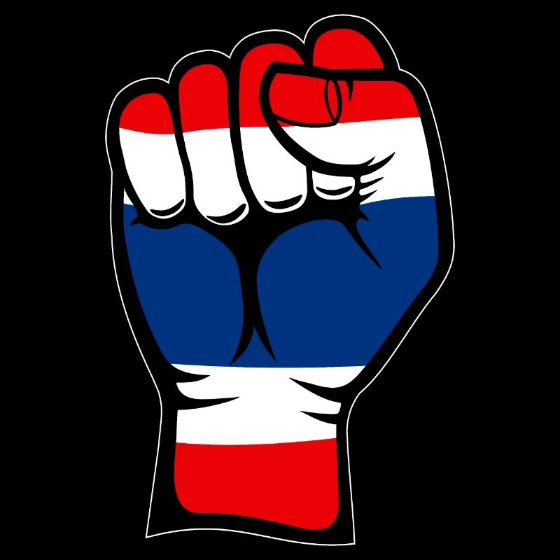 Thailand Flagge Faust Hand Symbol