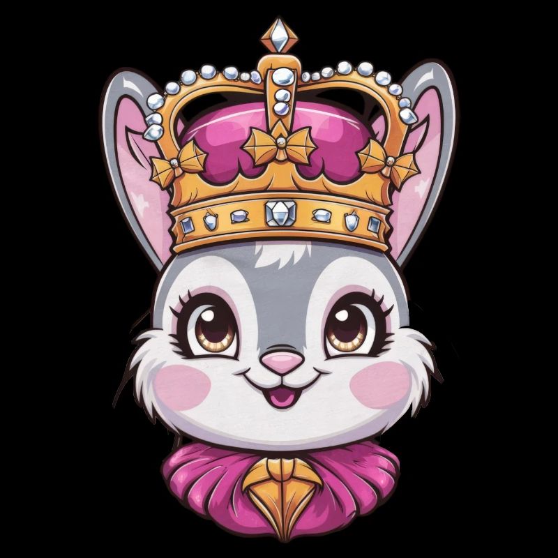 Lapin mignon avec couronne