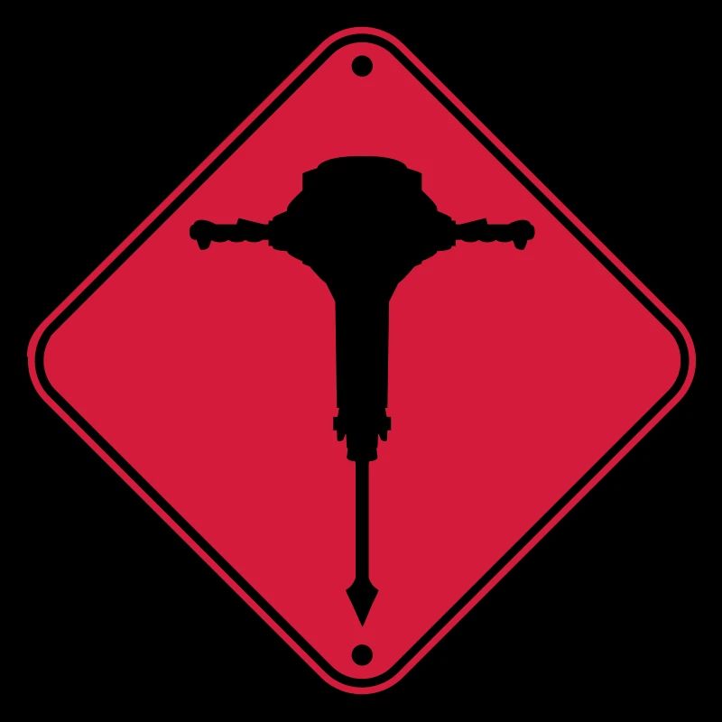Caution Jackhammer Warning
