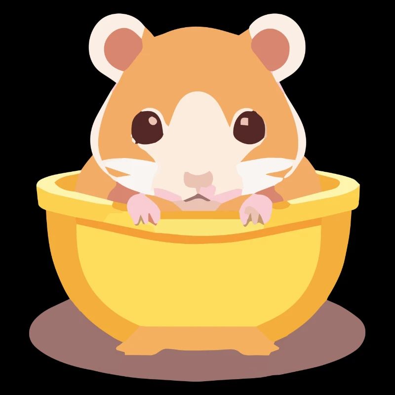 hamster mignon dans un bol