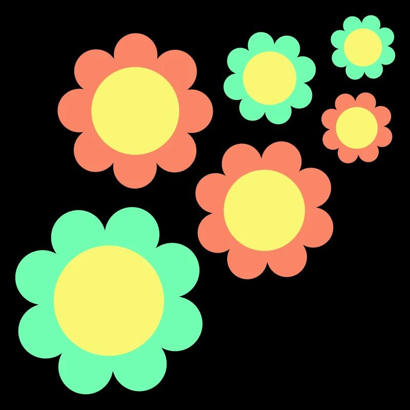 Beaucoup de fleurs colorées belle conception de motif décoratif