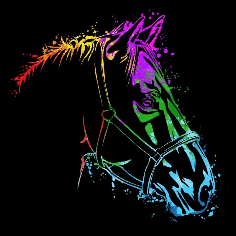 Tête de cheval Cheval Coloré Chevaux