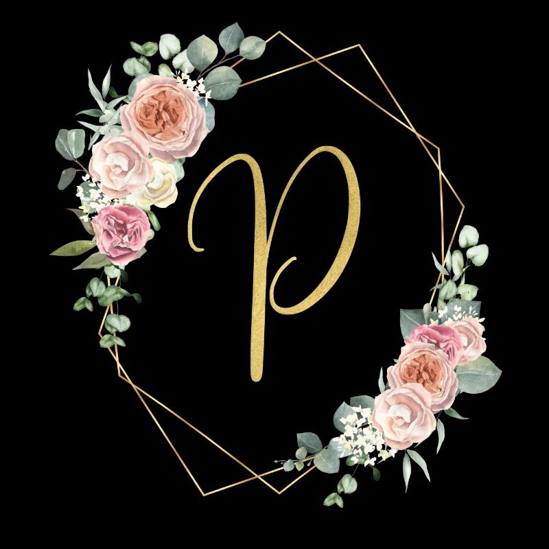 Monogramme P Floral personnalisable