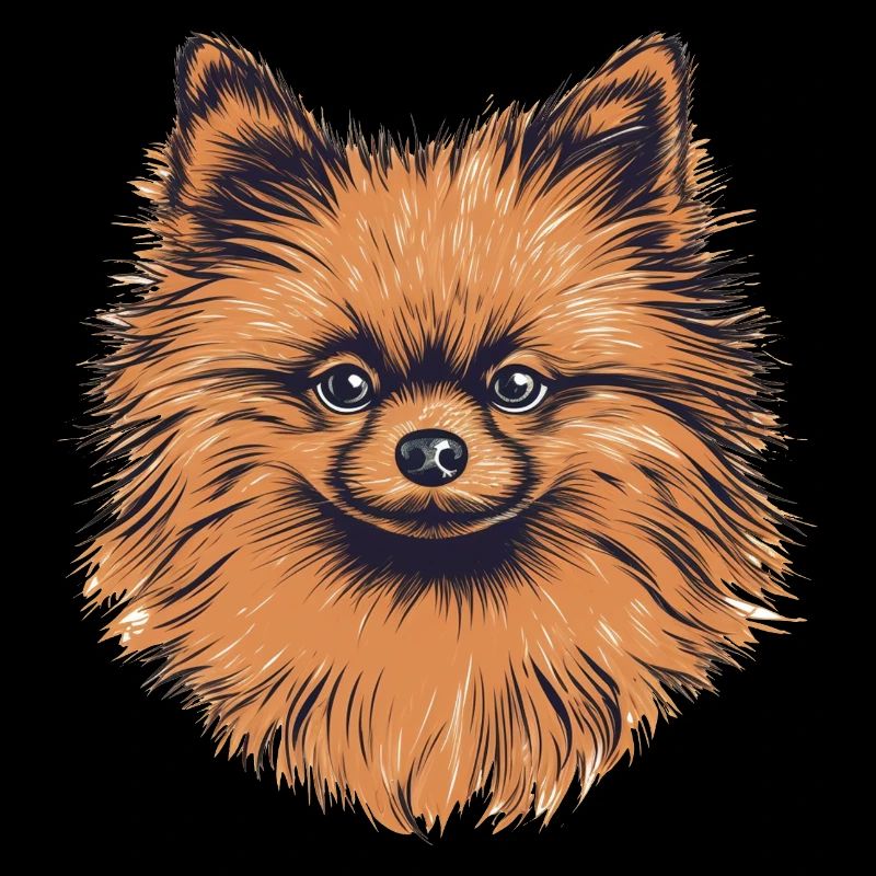 Pomeranian Miniature Spitz Drawing