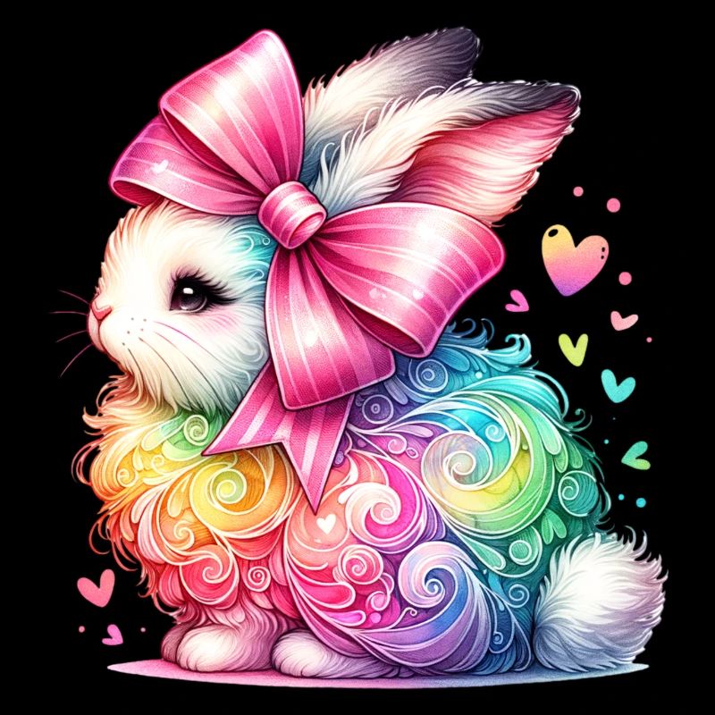 Easter Bunny Bow Heart Easter