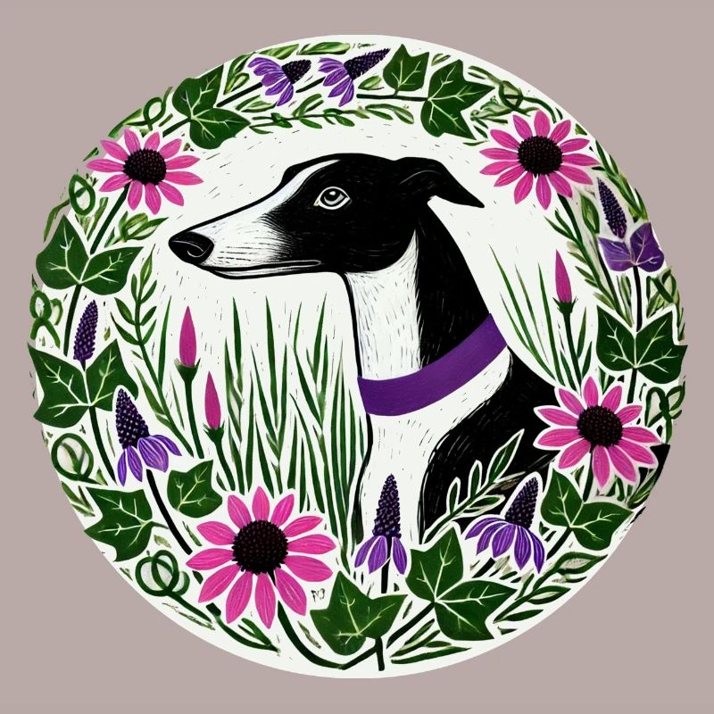 Black and White Greyhound