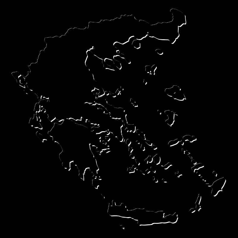 Greece map as an outline