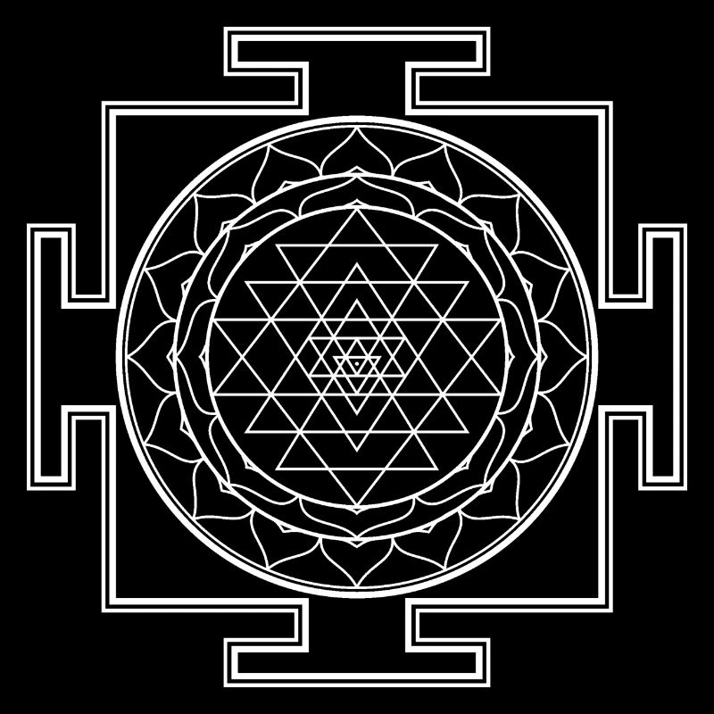 Sri Yantra (weiß)