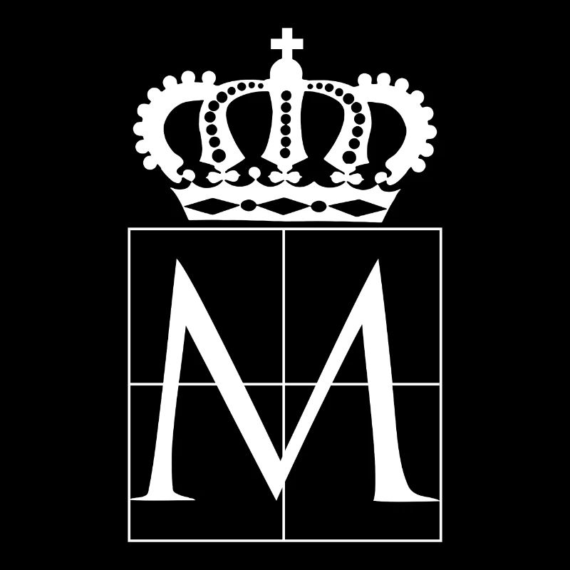 Buchstabe M mit Krone