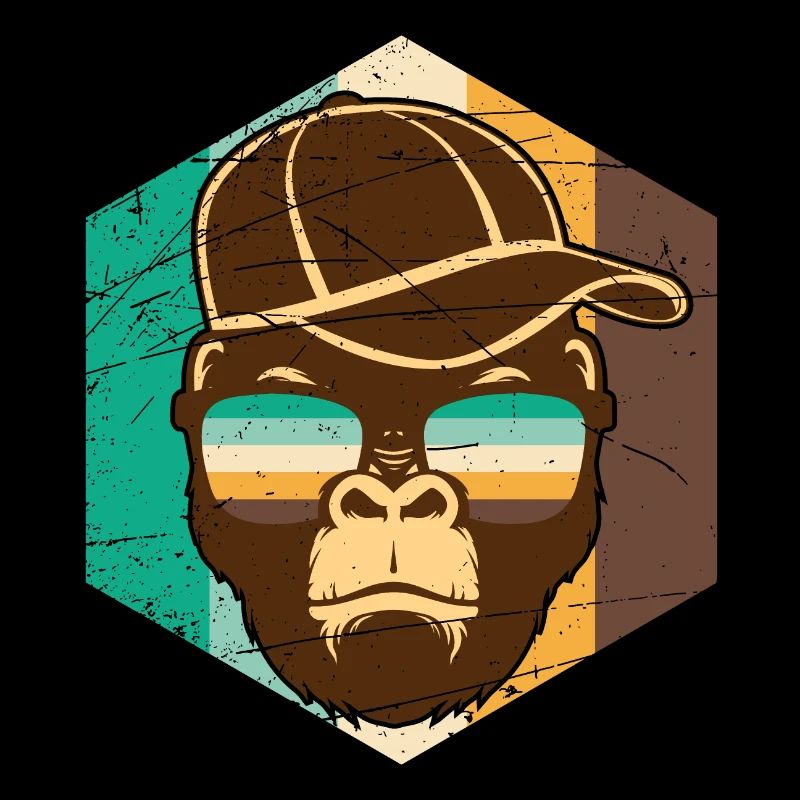 Hipster monkey