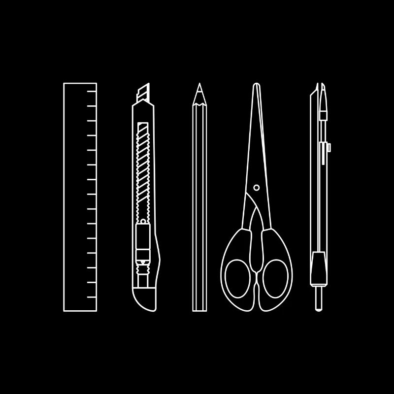 Articles d’écriture et de bricolage Debout - Blanc