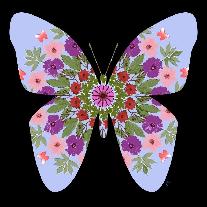 papillon et fleurs