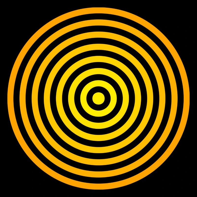 Abstract Orange and Yellow Circle