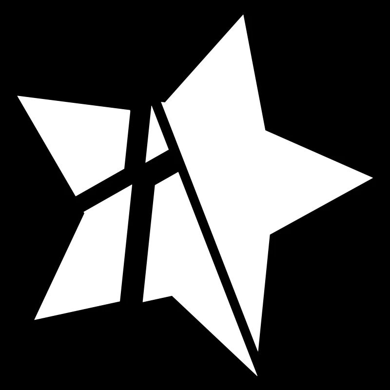 Star Broken Star A Vector Design